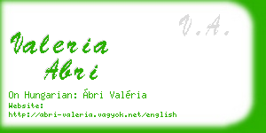 valeria abri business card