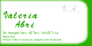 valeria abri business card